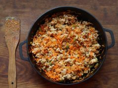 Гречневая каша с курицей на сковороде