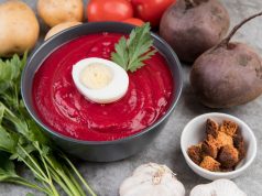 Свекольный суп на мясном бульоне: рецепт