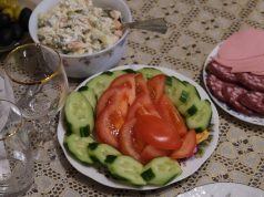 Мясной салат для праздничного стола