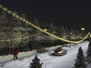 Светодиодные перетяжки между столбами: современные решения для городского пространства